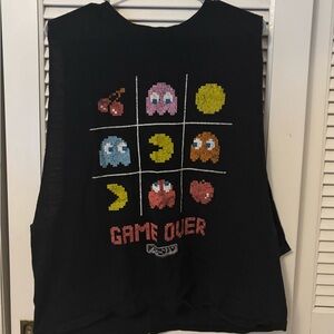 Game Over Pac-Man Graphic Tank Top - Black